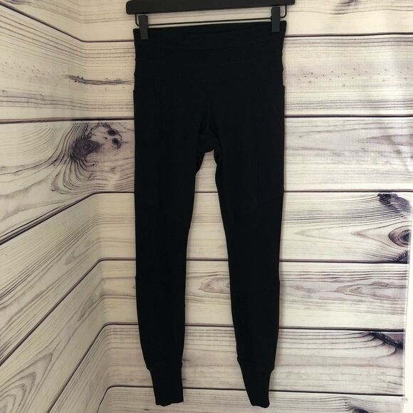 ATHLETA Excursion Black Ribbed Hybrid Joggers Leggings Size XS - Picture 3 of 9